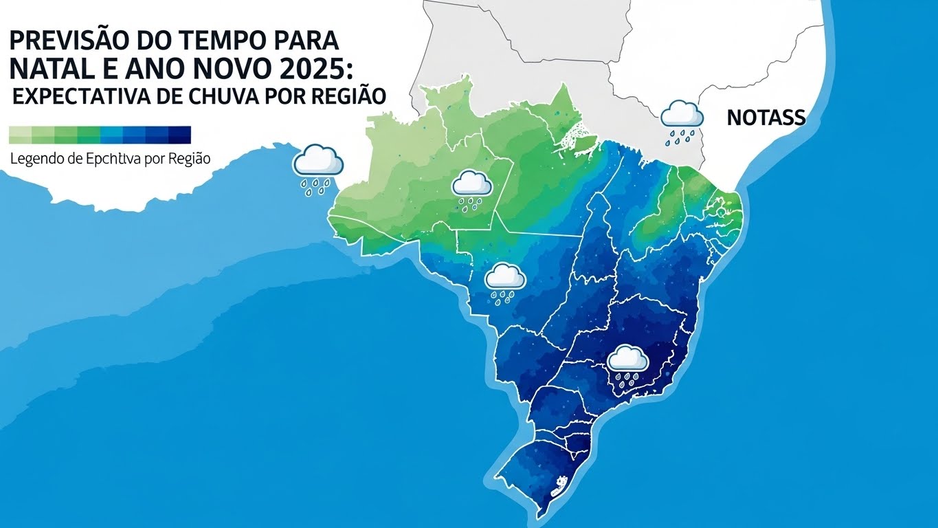 Previsão do Tempo para o Natal e Ano Novo 2025: Expectativas de Chuva por Região
