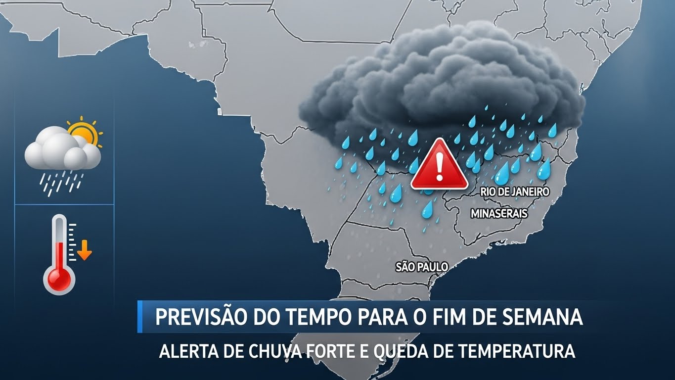Previsão do Tempo para o Fim de Semana: Alerta de Chuvas Intensas e Queda de Temperatura