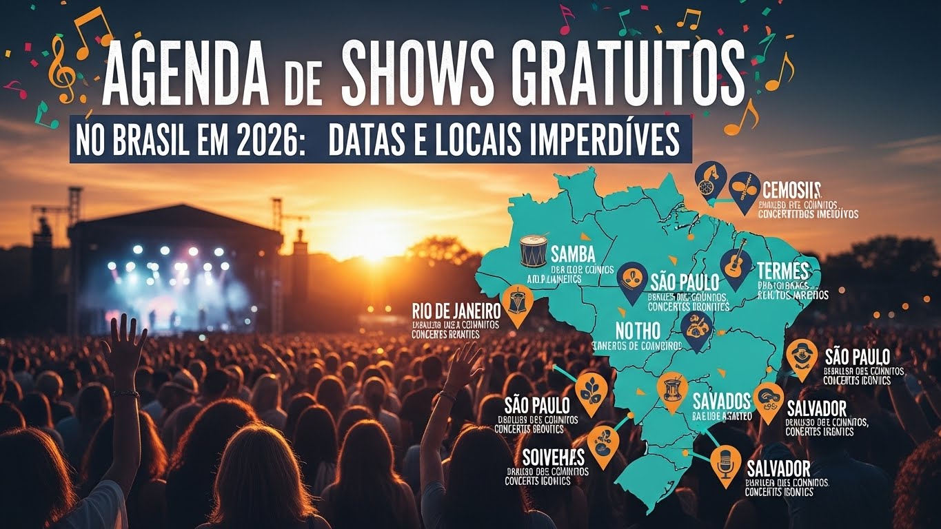 Programação dos Shows Gratuitos no Brasil em 2026: Datas e Locais Imperdíveis