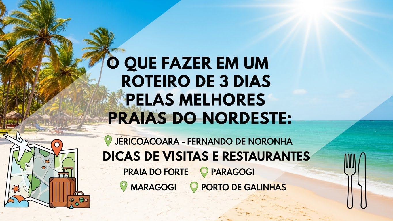 Roteiro de 3 Dias nas Melhores Praias do Nordeste: Dicas de Visitas e Restaurantes