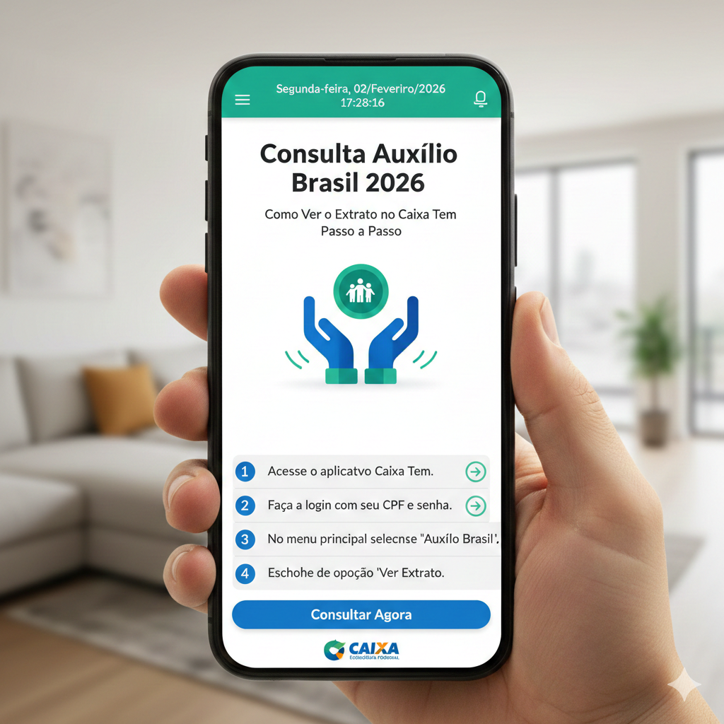 Consulta Auxílio Brasil 2026: Como Ver o Extrato no Caixa Tem Passo a Passo