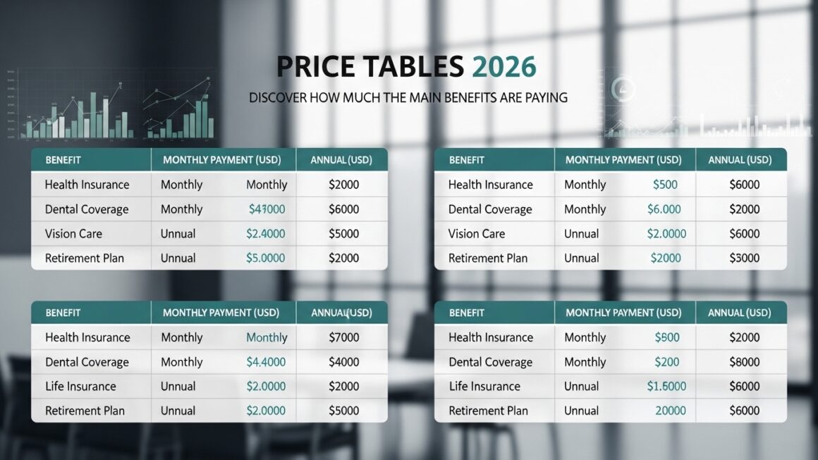 Tabelas de Valores 2026: Descubra Quanto Estão Pagando os Principais Benefícios
